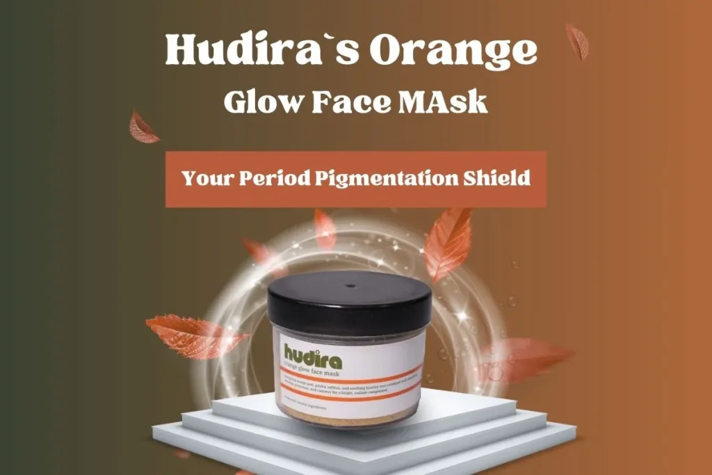 Orange Glow face mask by hudira for teenagers to prevent periods pigmentation