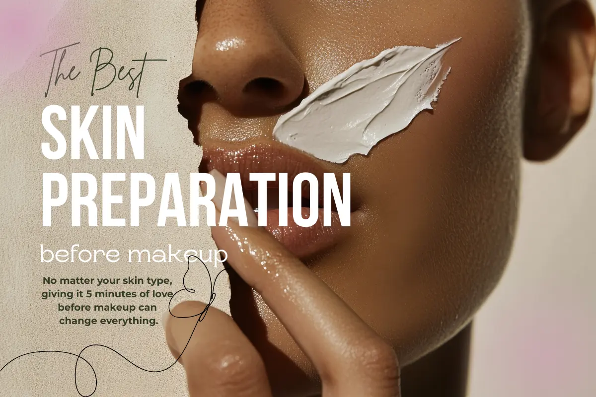 Woman applying skincare cream on her face, highlighting skincare before makeup for a smooth and flawless base.