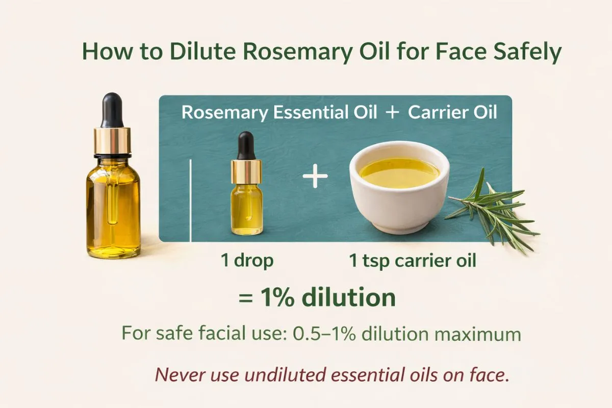 How to dilute rosemary oil for face safely