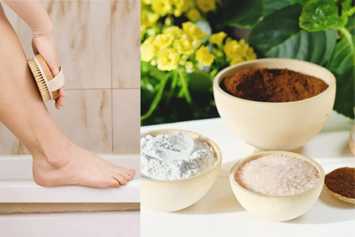 Strawberry skin treatment routine using gentle exfoliation and herbal moisturizers