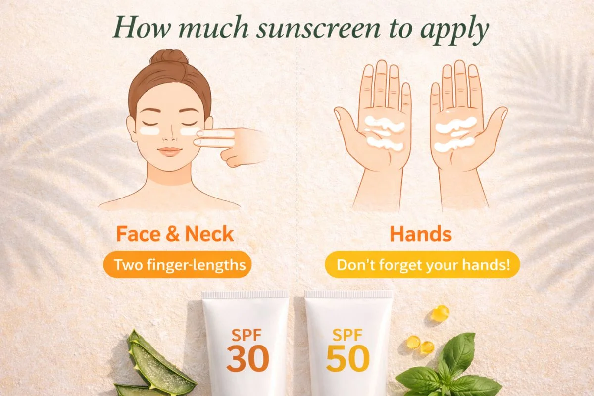 How much sunscreen to apply | 30 or 50 spf 