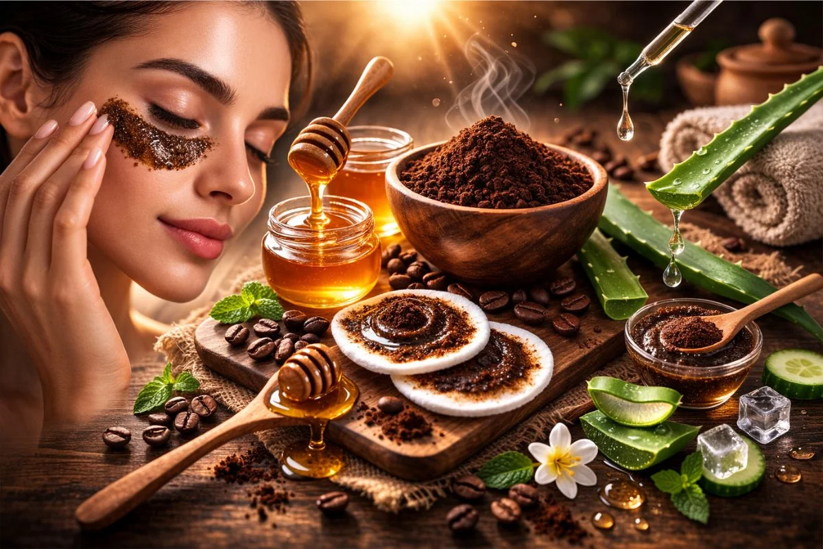 How to apply coffee under eyes?