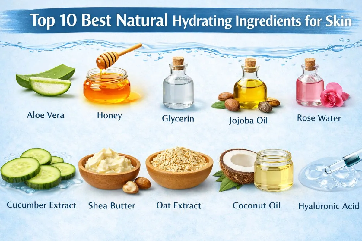 10 Best Natural Hydrating Ingredients for Skin | Natural skin moisturizer- Hudira