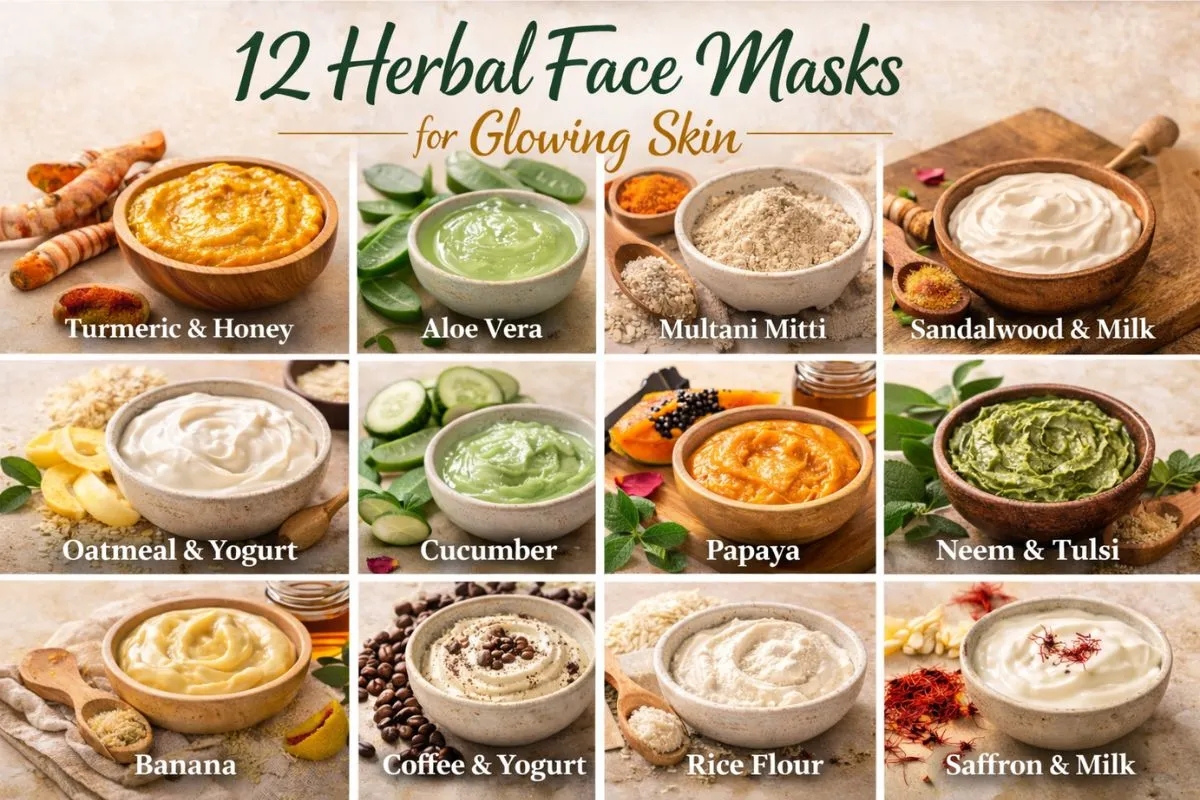 12 Herbal Face Masks for Glowing Skin