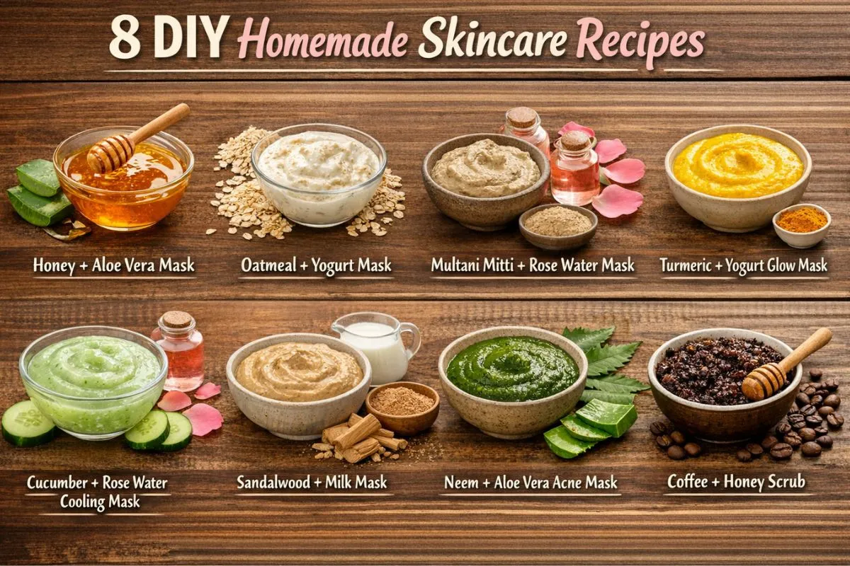 8 DIY Homemade Skincare Recipes to glow