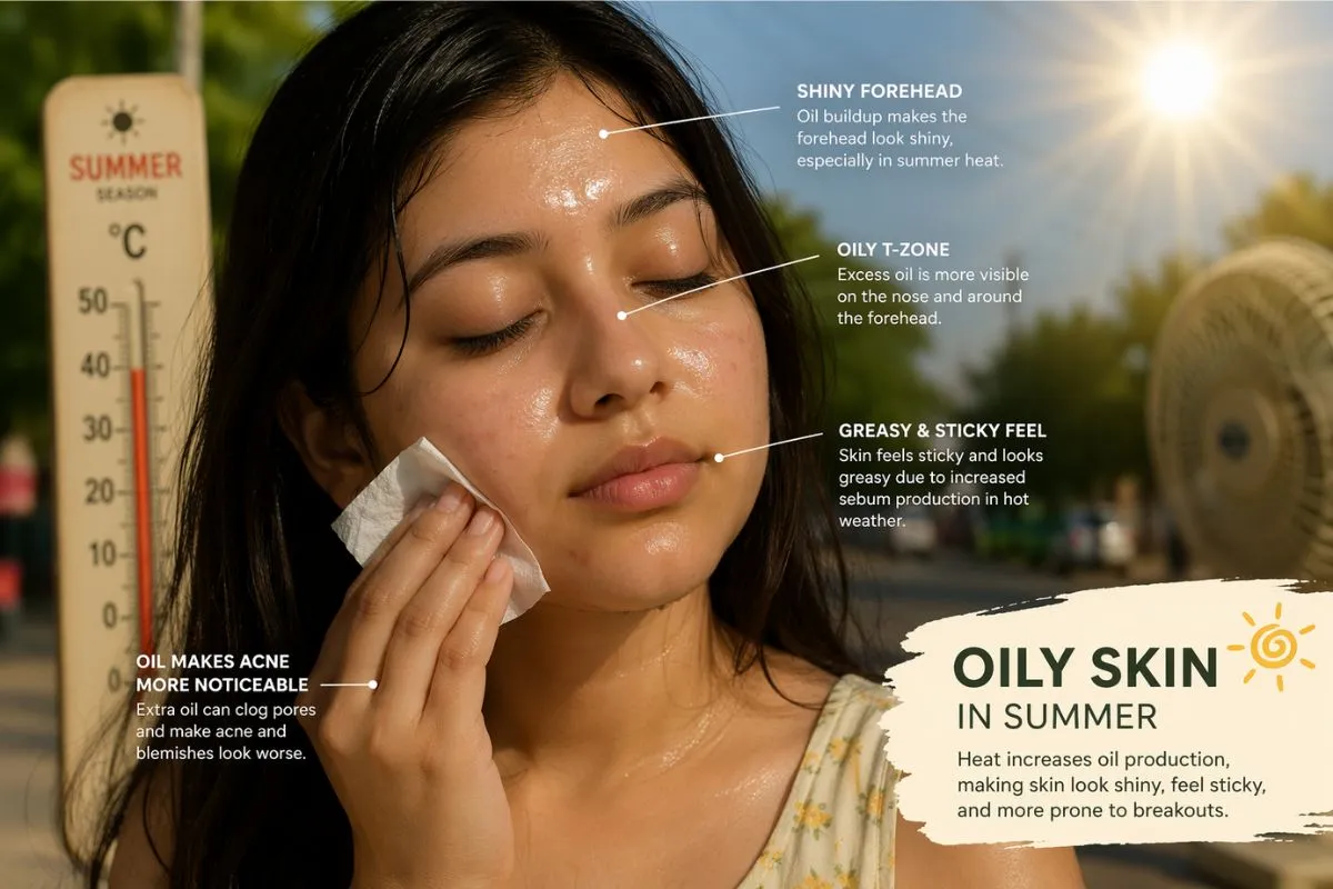 Oily skin in summer