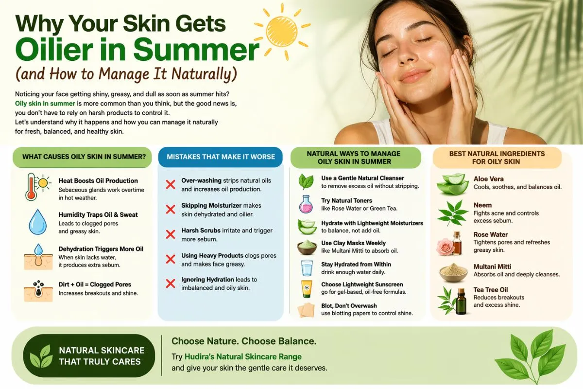 Why Your Skin Gets Oilier in Summer (and How to Manage It Naturally)
