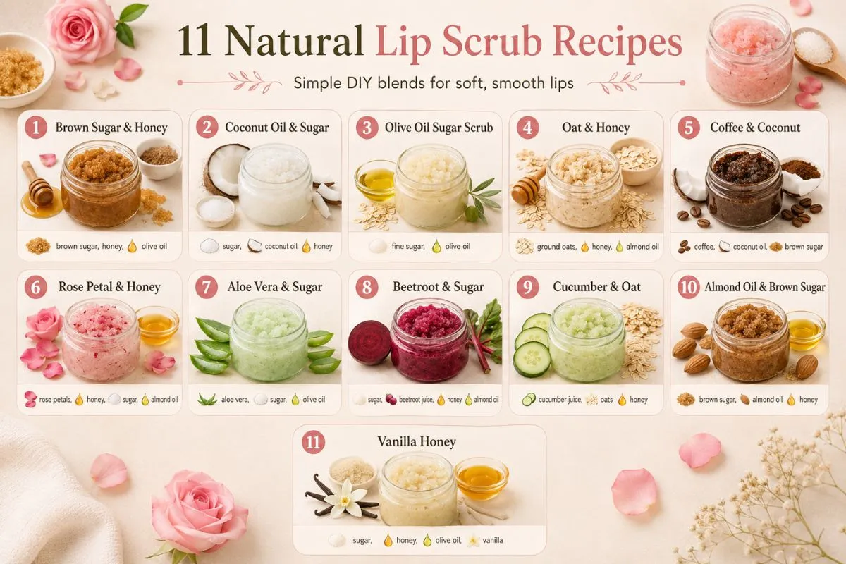 11 Natural Lip Scrub Recipes for Soft, Beautiful Lips