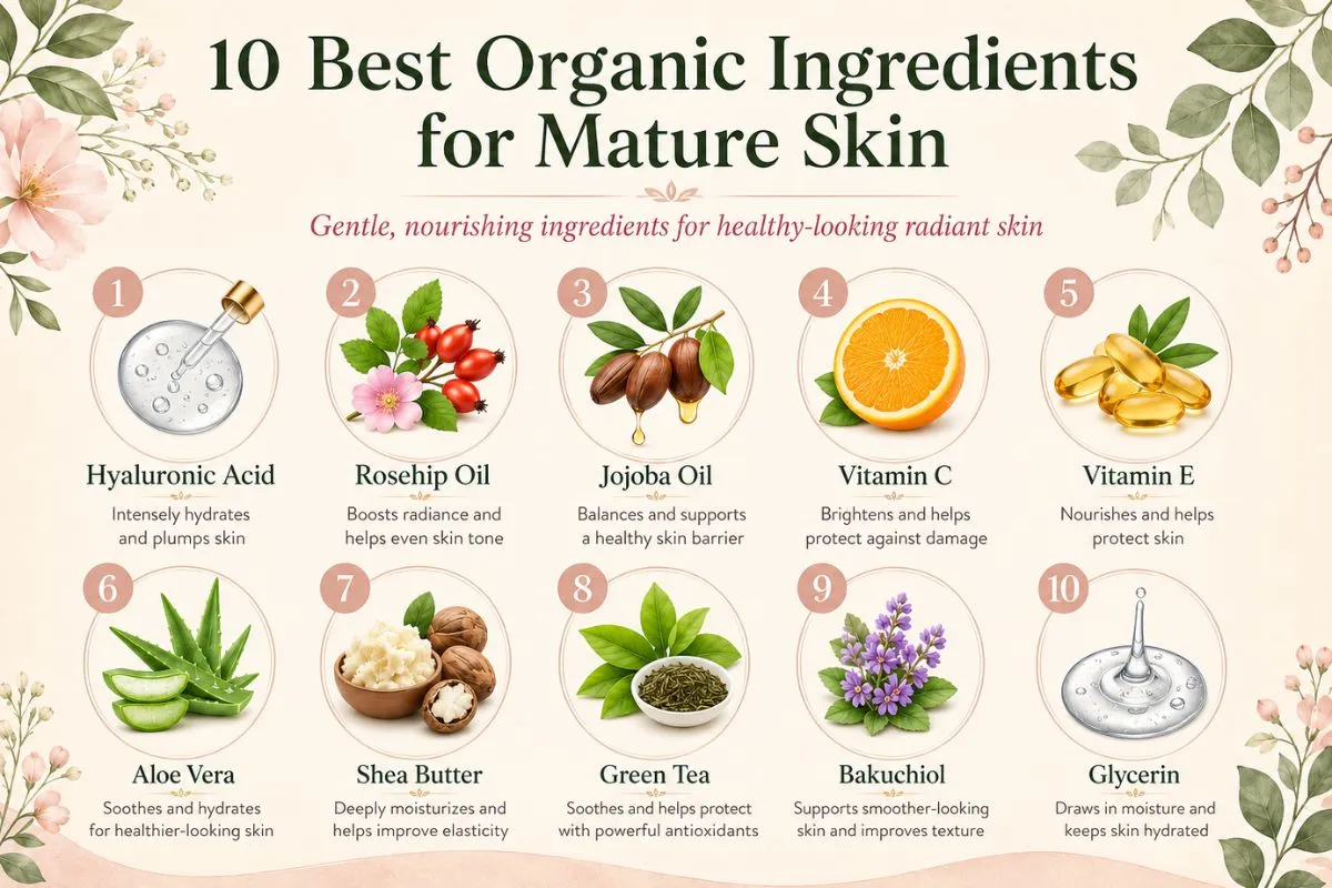 10 Best Organic anti aging skin care Ingredients | Uses for Mature Skin