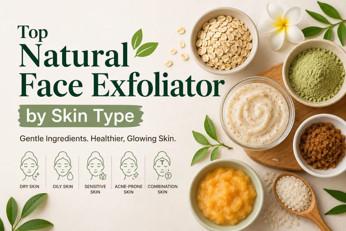 Top Natural Face Exfoliator Options by Skin Type