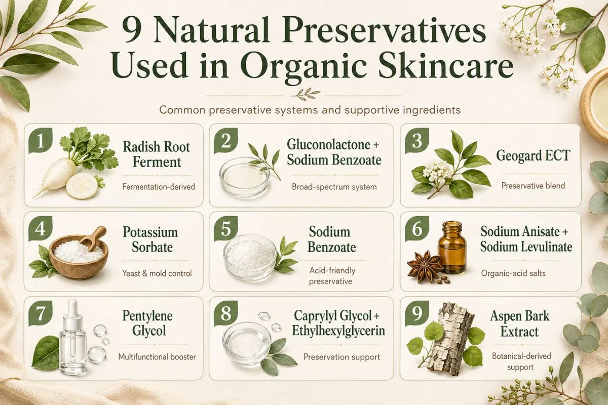 9 Natural Preservatives used in organic skincare | Hudira