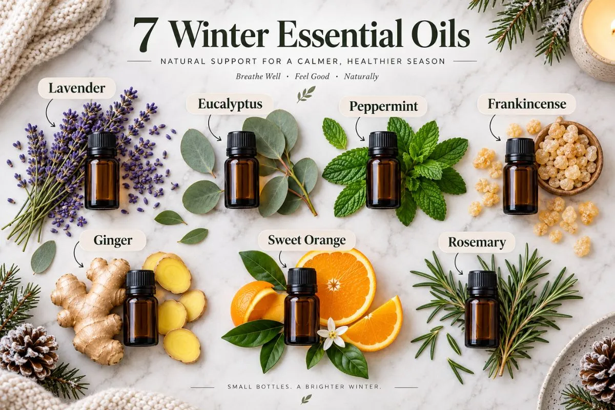 7 Best Winter Essential Oils for Cozy Days Routine