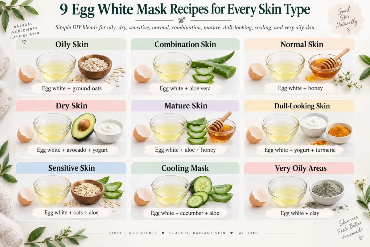 9 Egg White Facial Mask Recipe Ideas for Every Skin Type