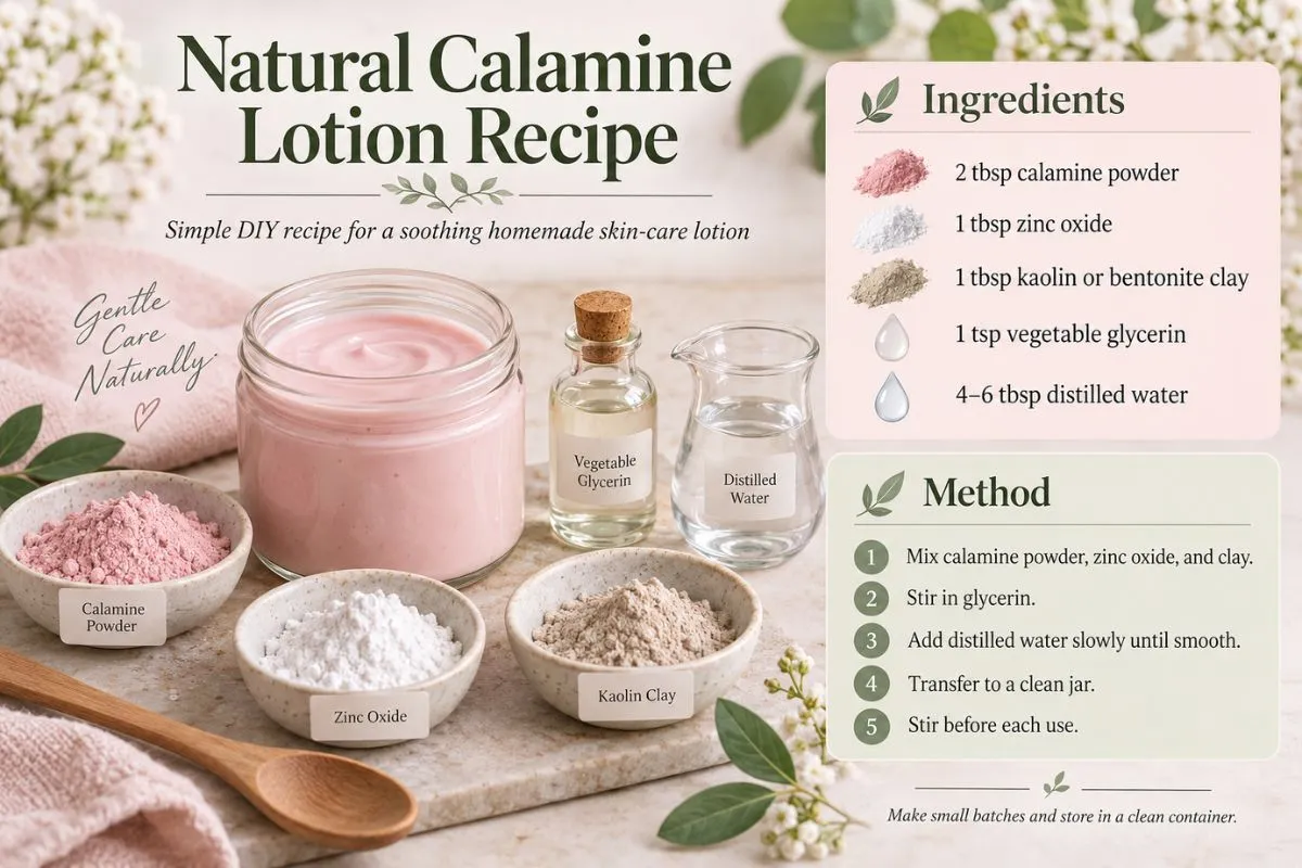 Easy Natural Calamine Lotion Recipe | Homemade Calamine Lotion