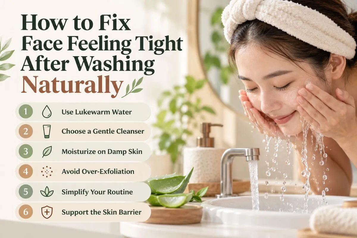 How to Fix Face Feeling Tight After Washing Naturally?