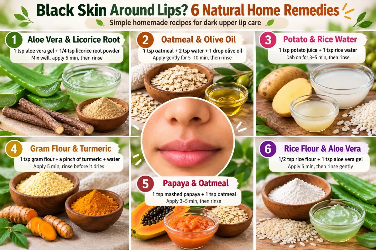 6 Natural Remedies for Brighten Black Upper Lip