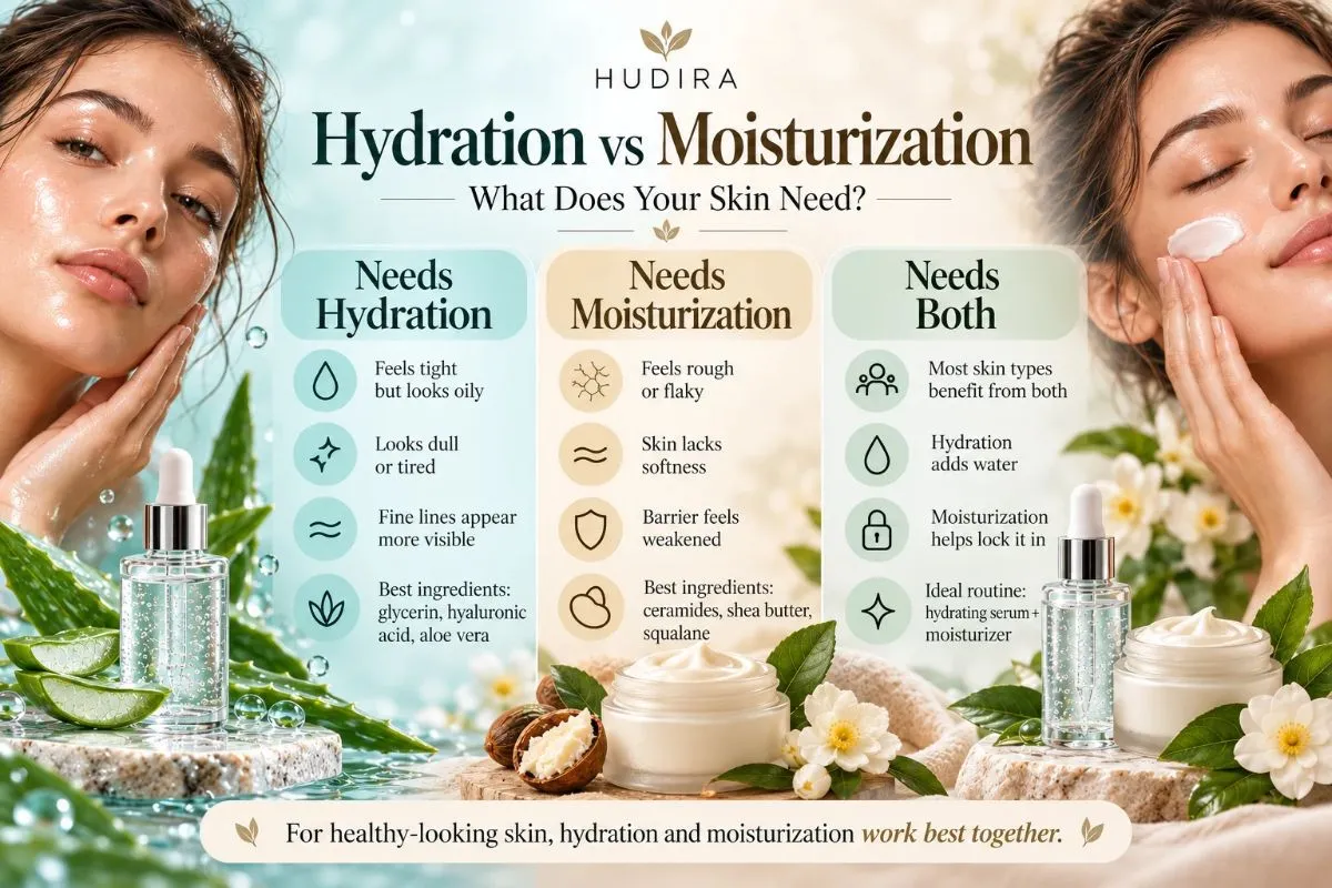 Hydration vs Moisturization: What Does Your Skin Need?
