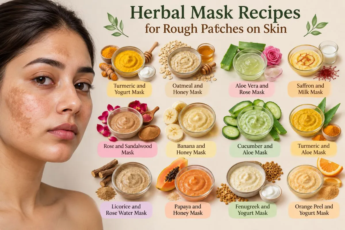 Herbal Mask Recipes for Rough Patches on Skin | Patchy Skin