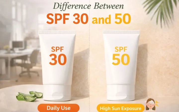 Difference between spf 30 and 50