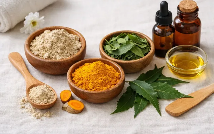 How to apply herbal facial mask evenly on face